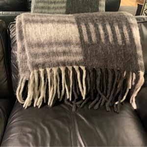 52” x 62” mohair wool blend West Elm throw blanket
